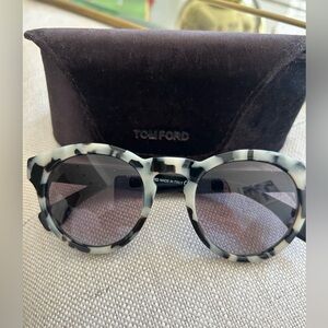 Tom Ford Black and Cream Sunglasses